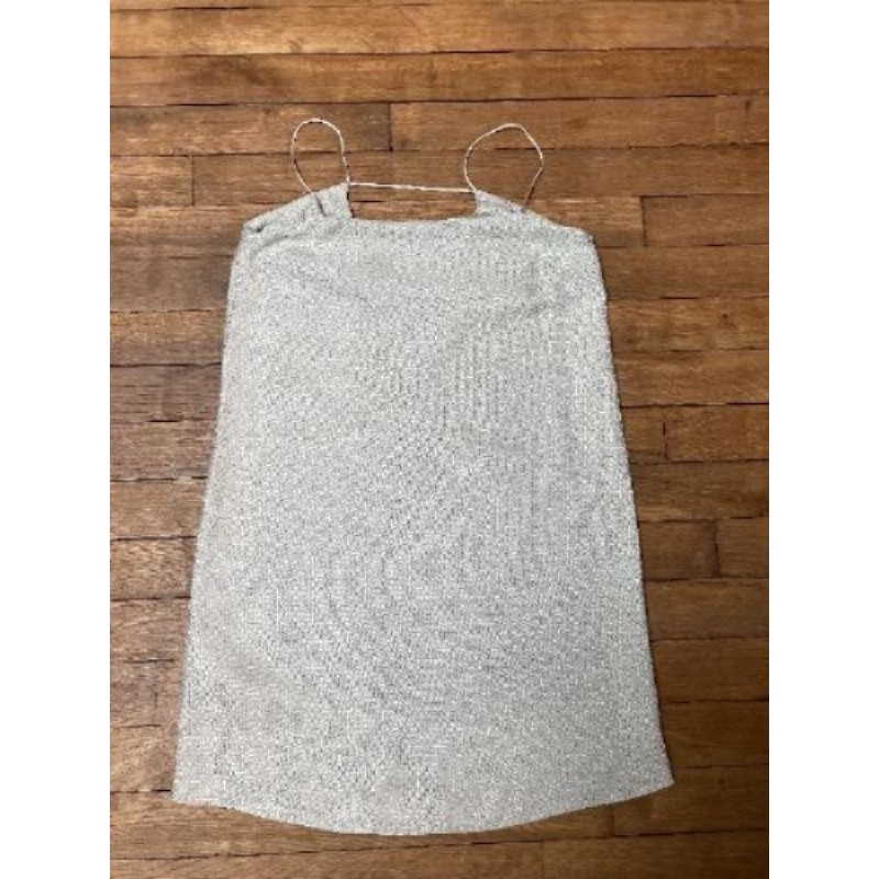 Robe bleu ciel/beige Mango XS