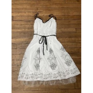 Robe rétro blanc/noir...