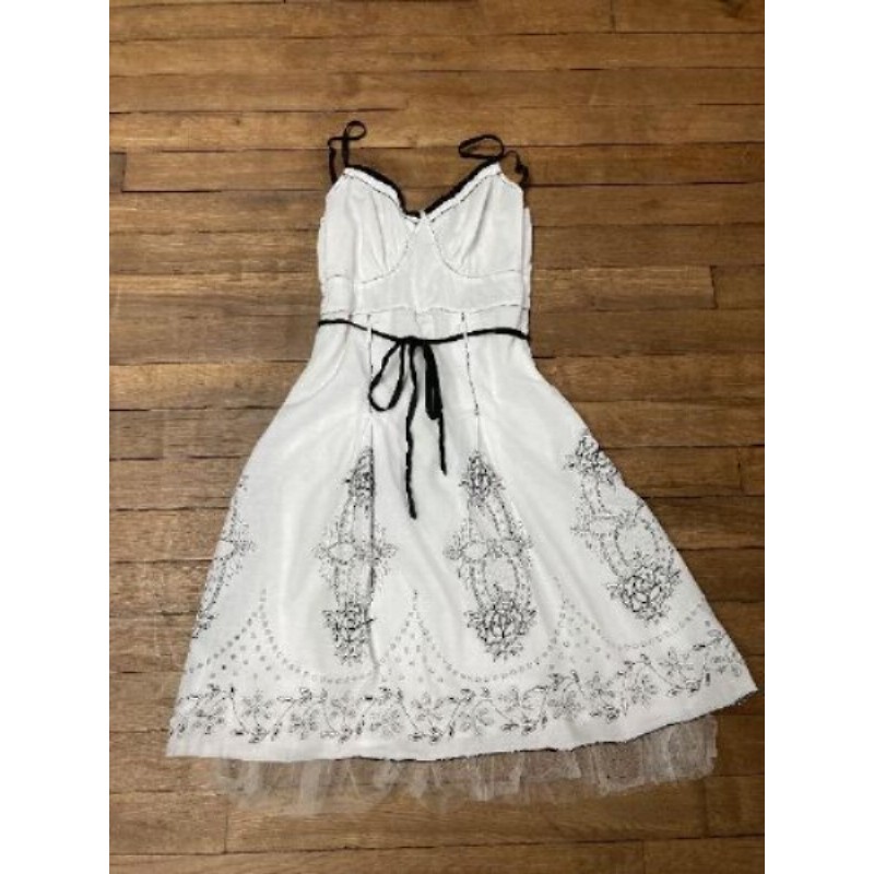 Robe rétro blanc/noir Grifflin S