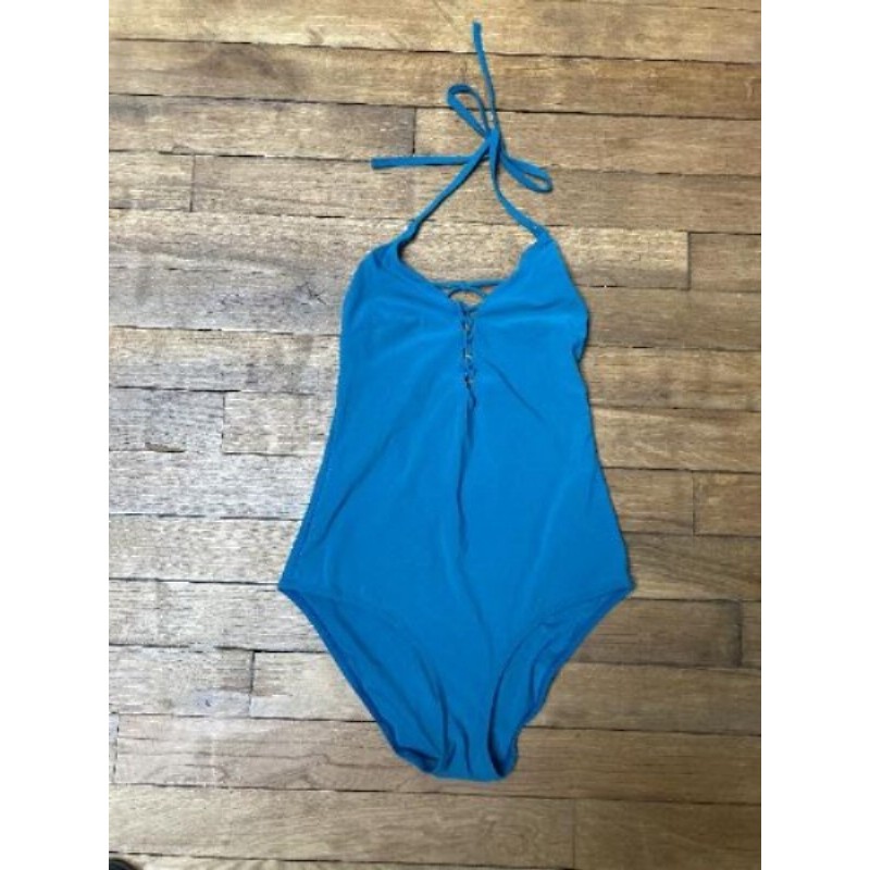 Maillot de bain bleu canard une pièce 