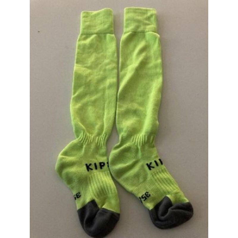 Chaussettes de foot jaune fluo Kipsta 35/38