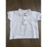 Polo blanc Petit Bateau 6 mois garcon