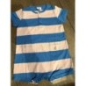 Combinaison courte Petit Bateau rose et bleu 6 mois garcon