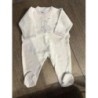 Pyjama grenouillère éponge blanc Petit Bateau 6 mois garcon