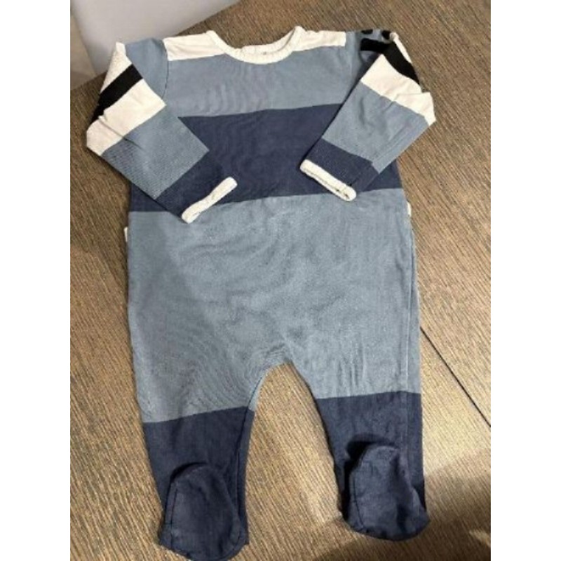 Pyjama grenouillère bleu Le phare de la Baleine 12 mois garçon 