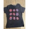T-shirt manches courtes bleu marine à motifs rouge et bleu Le Phare de la Baleine 12 mois garcon