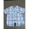 Chemise manches courtes Tape à l’Oeil garçon rose blanche et bleue 9 mois