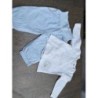 Ensemble pantalon bleu + t-shirt blanc à motif éléphant & souris Orchestra 9 mois garçon