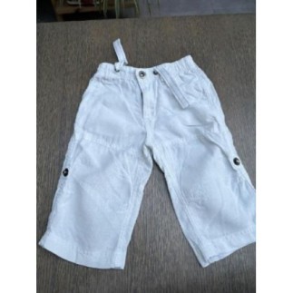 Pantalon blanc en lin...