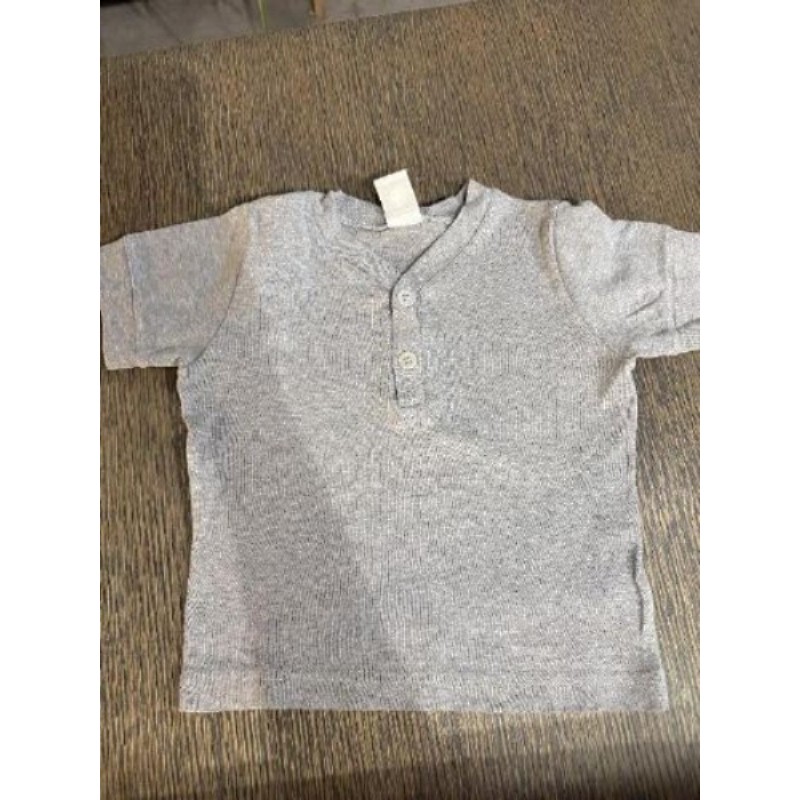T-shirt gris manches courtes Petit Bateau 18 mois garçon