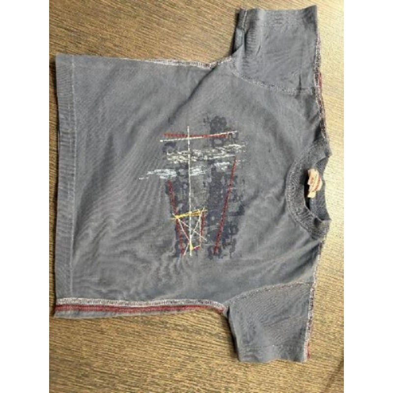T-shirt Catimini bleu manches courtes 2 ans garçon 