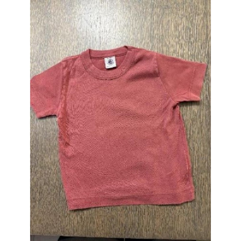 t-shirt rouge Petit Bateau manches courtes 24 mois