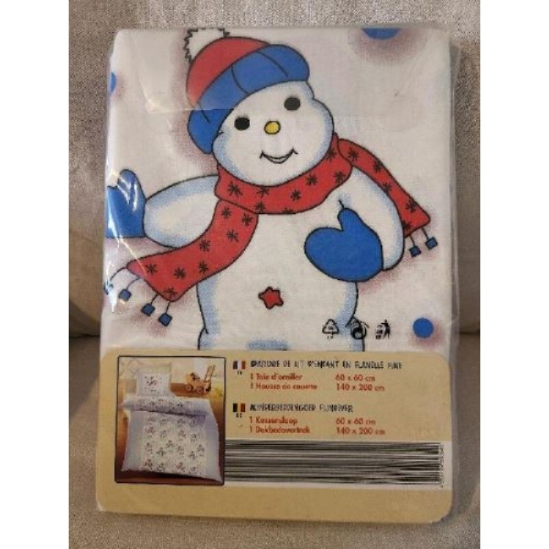 Parure de lit enfant Bonhomme de Neige 140x200- NEUVE