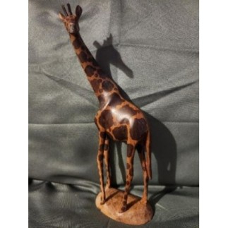 Statuette Giraphe en bois 32cm