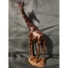 Statuette Giraphe en bois 32cm