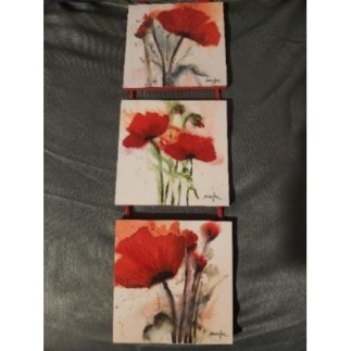 Triptyque Coquelicot