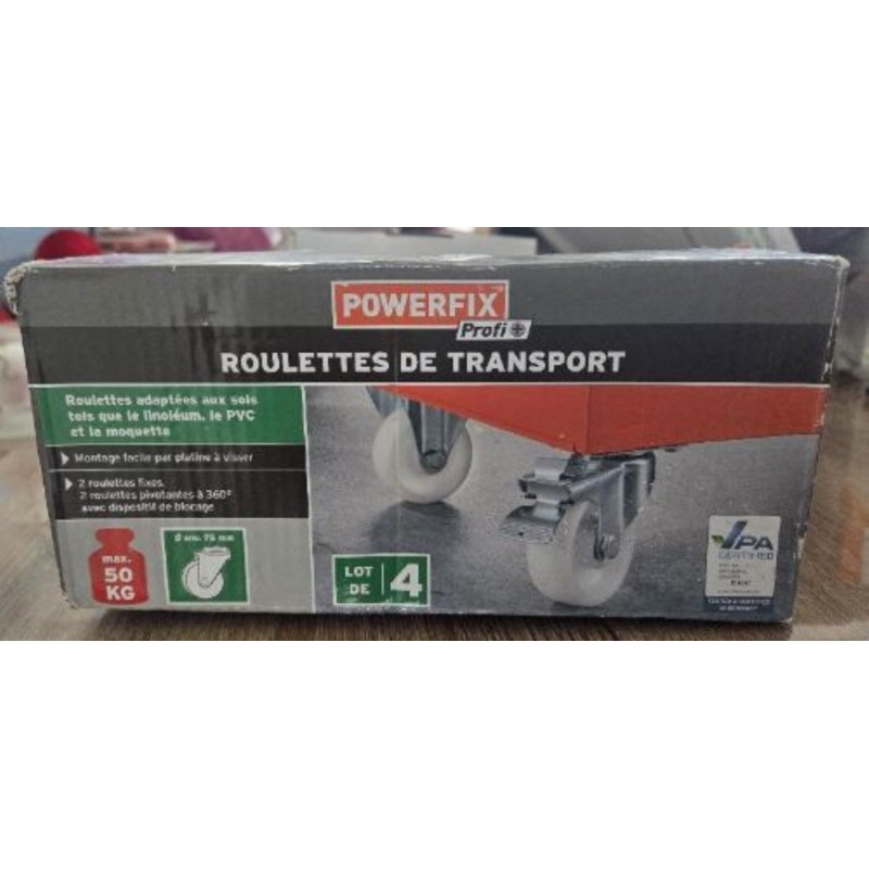 Lots de 4 roulettes POWERFIX