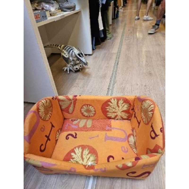 Berceau coussin chat orange imprimé