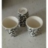 3 Tasses blanc/noir