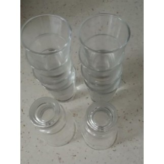 6 verrines verres transparents