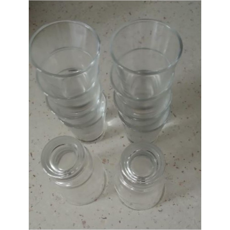 6 verrines verres transparents