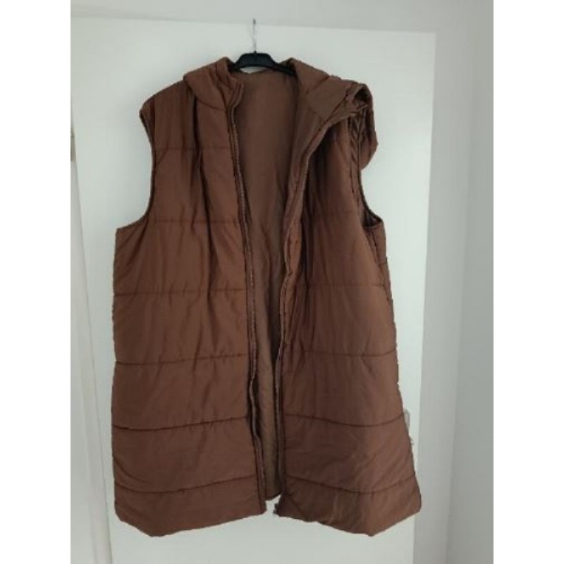 Veste longue sans manches marron/ 3-4XL