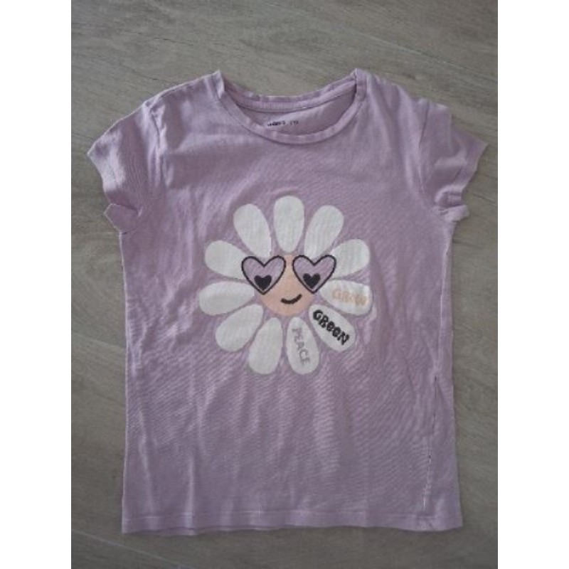 Tee-shirt mauve avec motif GEMO 10ans