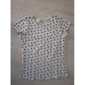 Tee-shirt gris tête lapin...