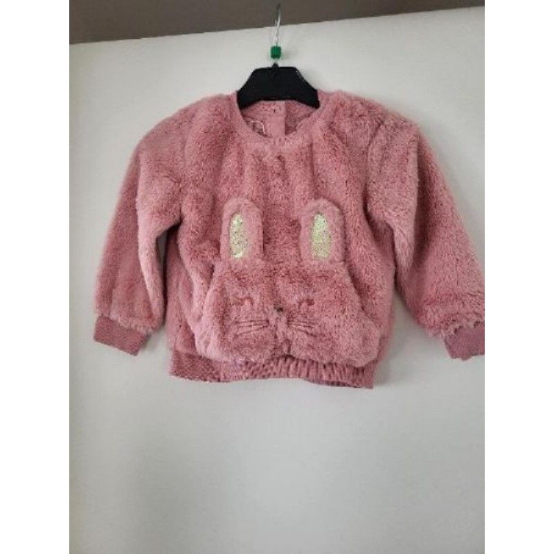Pull lapin rose 2 ans