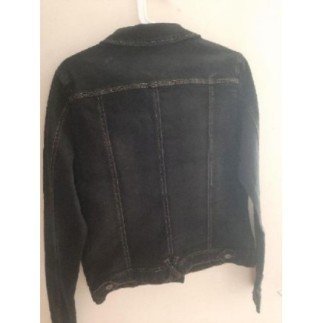 Neuf Veste Jean taille 38 noire strass 