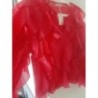 Taille S/M. Neuf. Blouse à volants Fuchsia