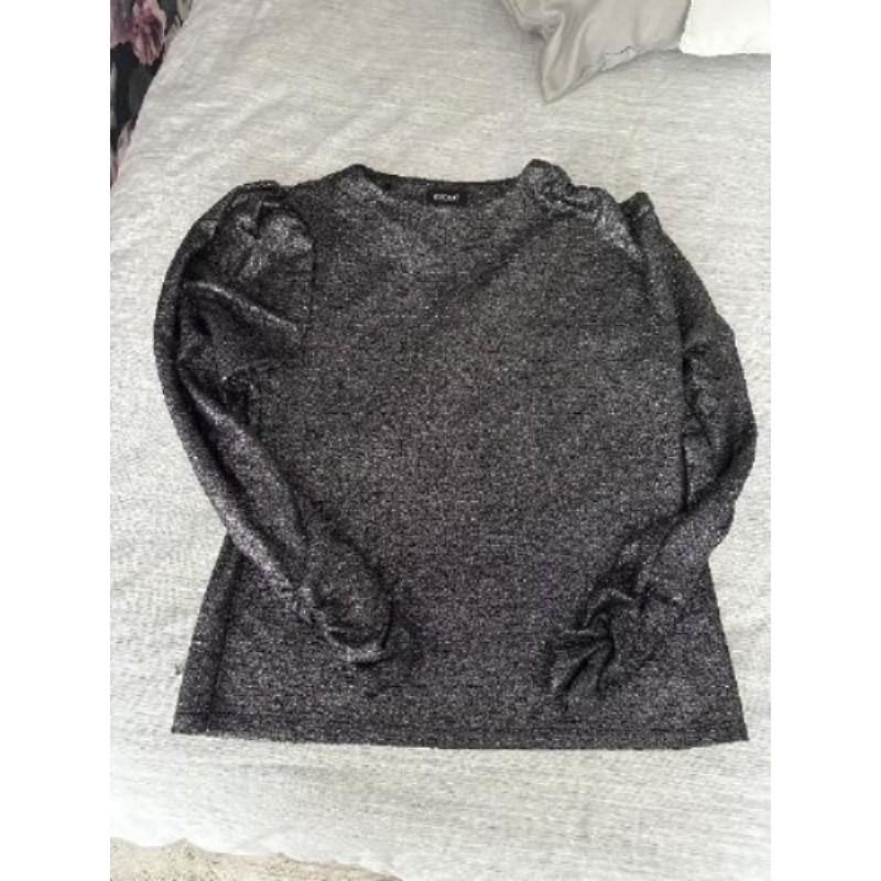 Tee-shirt manches longues noir brillant femme - Kookai 