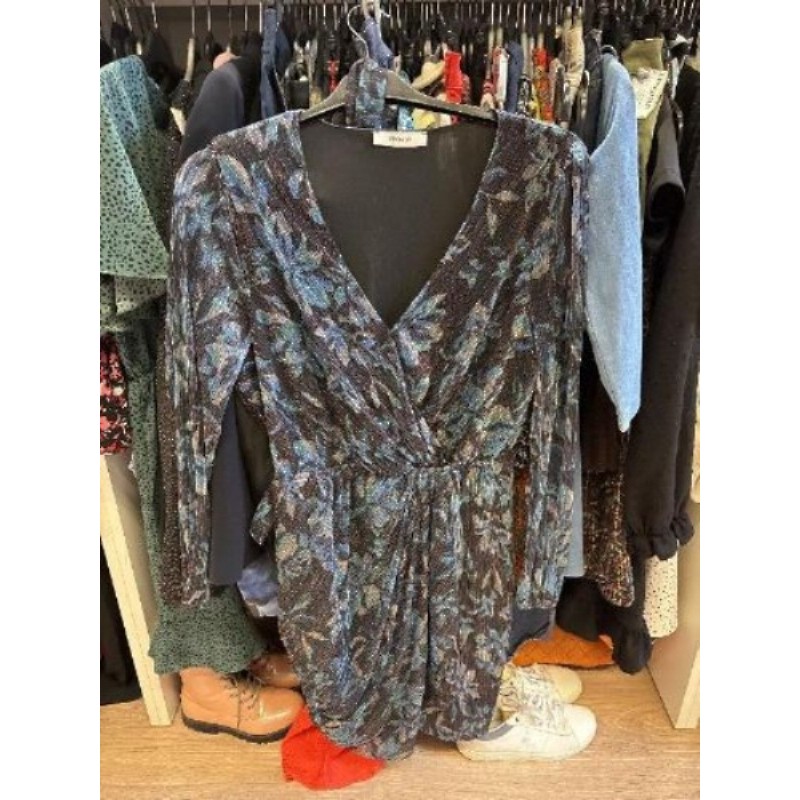Robe paillettes bleue marine taille 42/44 -A