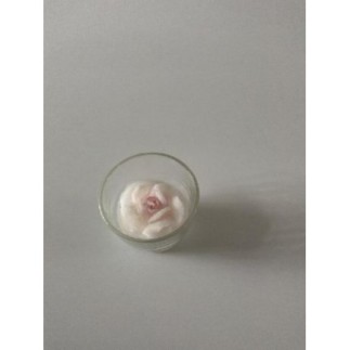 Mini bougie fleur rose