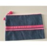 Pochette denin/fuchsia neuve