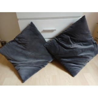 Coussins gris souris lot de 2