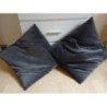 Coussins gris souris lot de 2