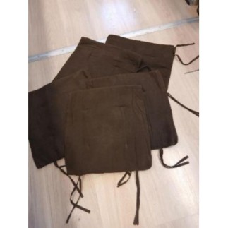 Lot de 5 coussin chaise marron