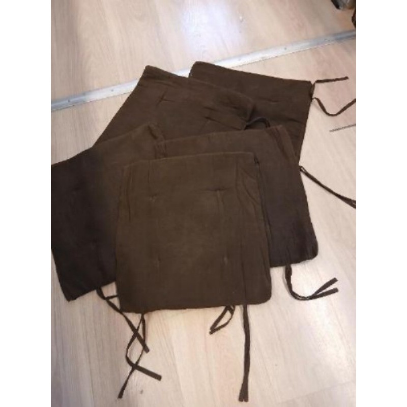 Lot de 5 coussin chaise marron