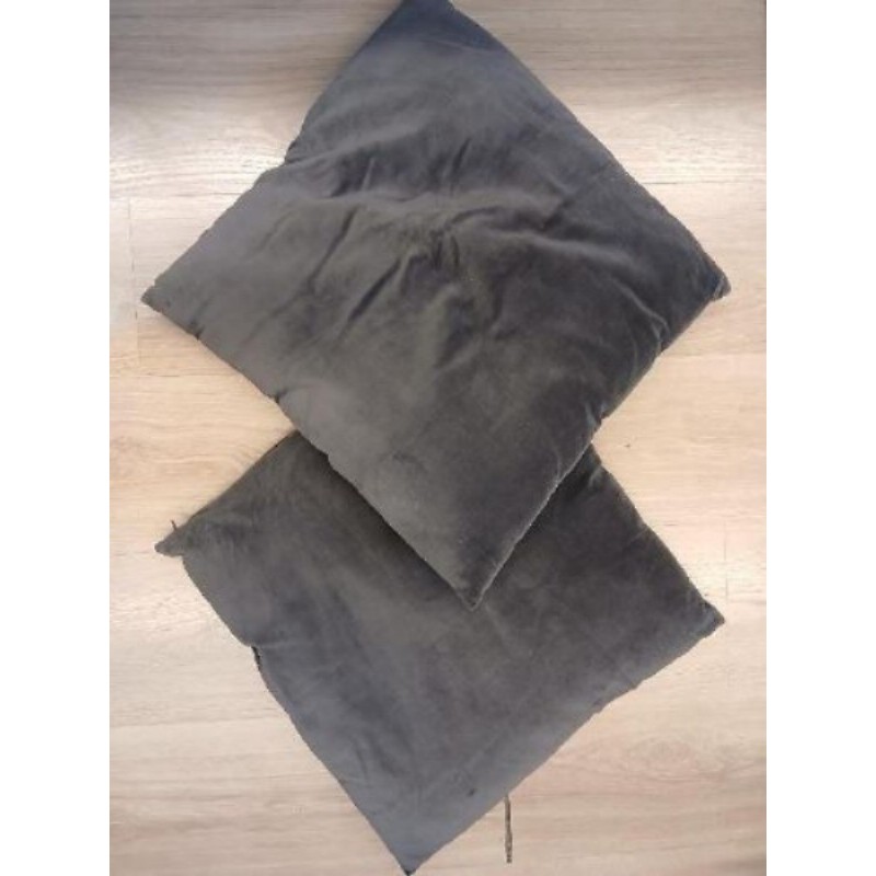 Lot de 2 coussins gris souris 60×60 cm