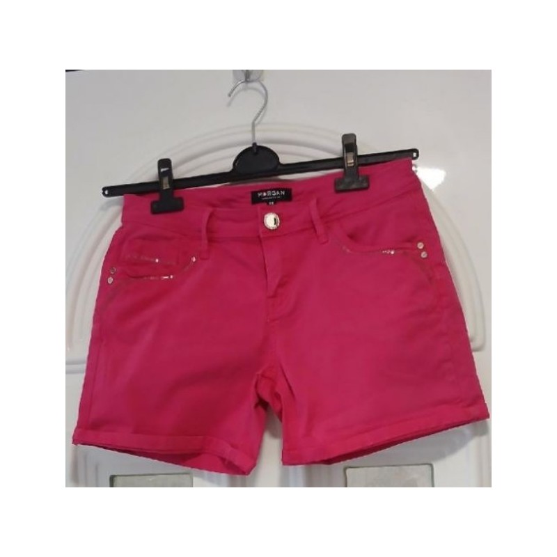 Short MORGAN Rose fushia 98%coton/2% élasthane taille 36