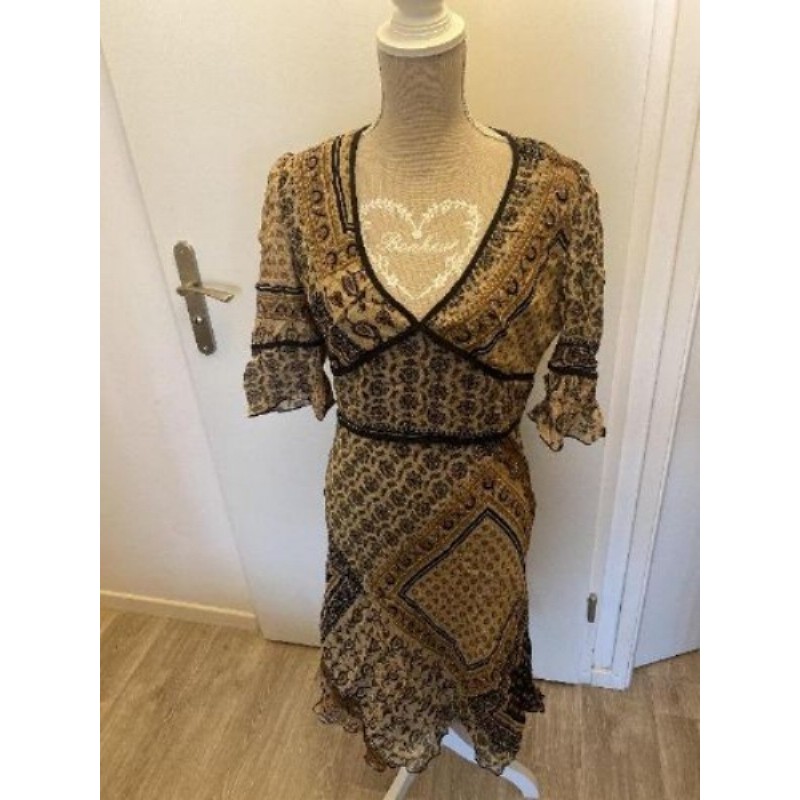 Robe Carroll - beige noir - taille 42