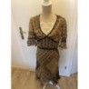 Robe Carroll - beige noir - taille 42