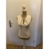 Top sans manche blc- camaïeu - taille 3 - lien cuir