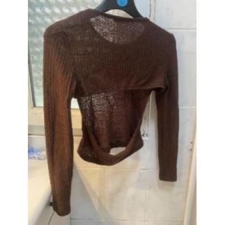 pull marron été à mailles...