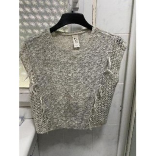 pull été vert amende façon crochet femme taille S 