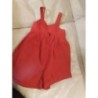 Combishort zara 7 ans 100% lin rouge