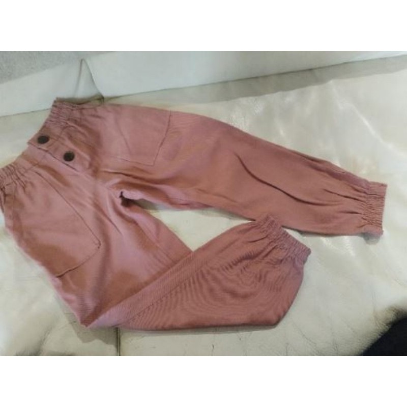 Pantalon zara 7ans fluide vieux rose
