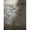Blouse monoprix 5-7ans blanc plumetis et fleurs 