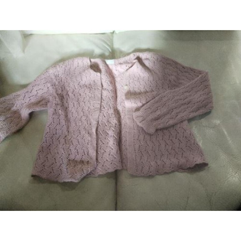 Gilet 4-6ans Lola Palacios parme pointelle